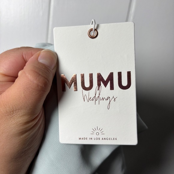 Show Me Your Mumu Weddings Jess Ruffle Midi Dress Icy Blue Chiffon S m Fairy - Picture 5 of 7